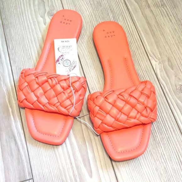 (18-2609)   🔥3/$20🔥  A New Day Pink Carissa Sandals Size 9.5 - Picture 1 of 11